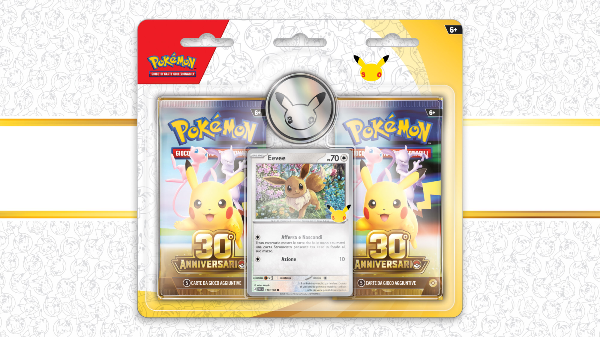 Blister ITA da due buste con Eevee olografica
